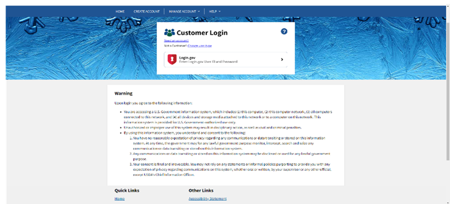 Logvin.gov page